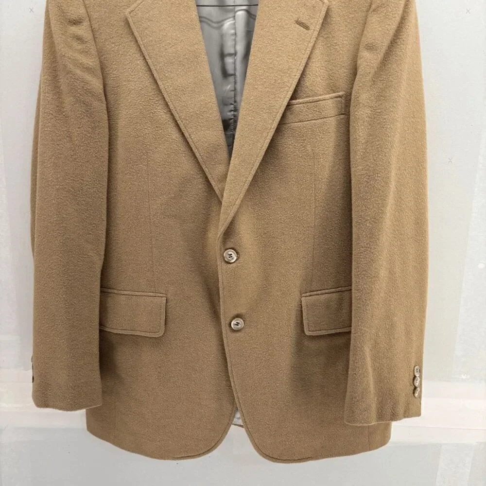 Vintage Southwick Camel Hair Blazer‎ 42R Union Made In USA Dry Cleaned READ